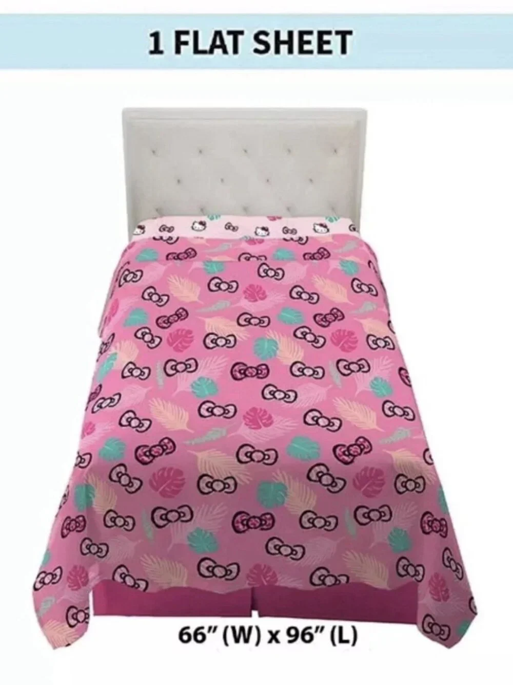 Hello Kitty Wild Jungle TWIN FLAT SHEET ONLY From Set / Microfiber